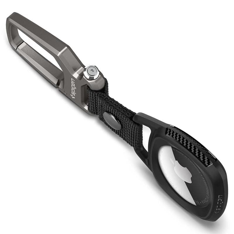 Pouzdro na AirTag Spigen Rugged Armor - černé - náhled 3