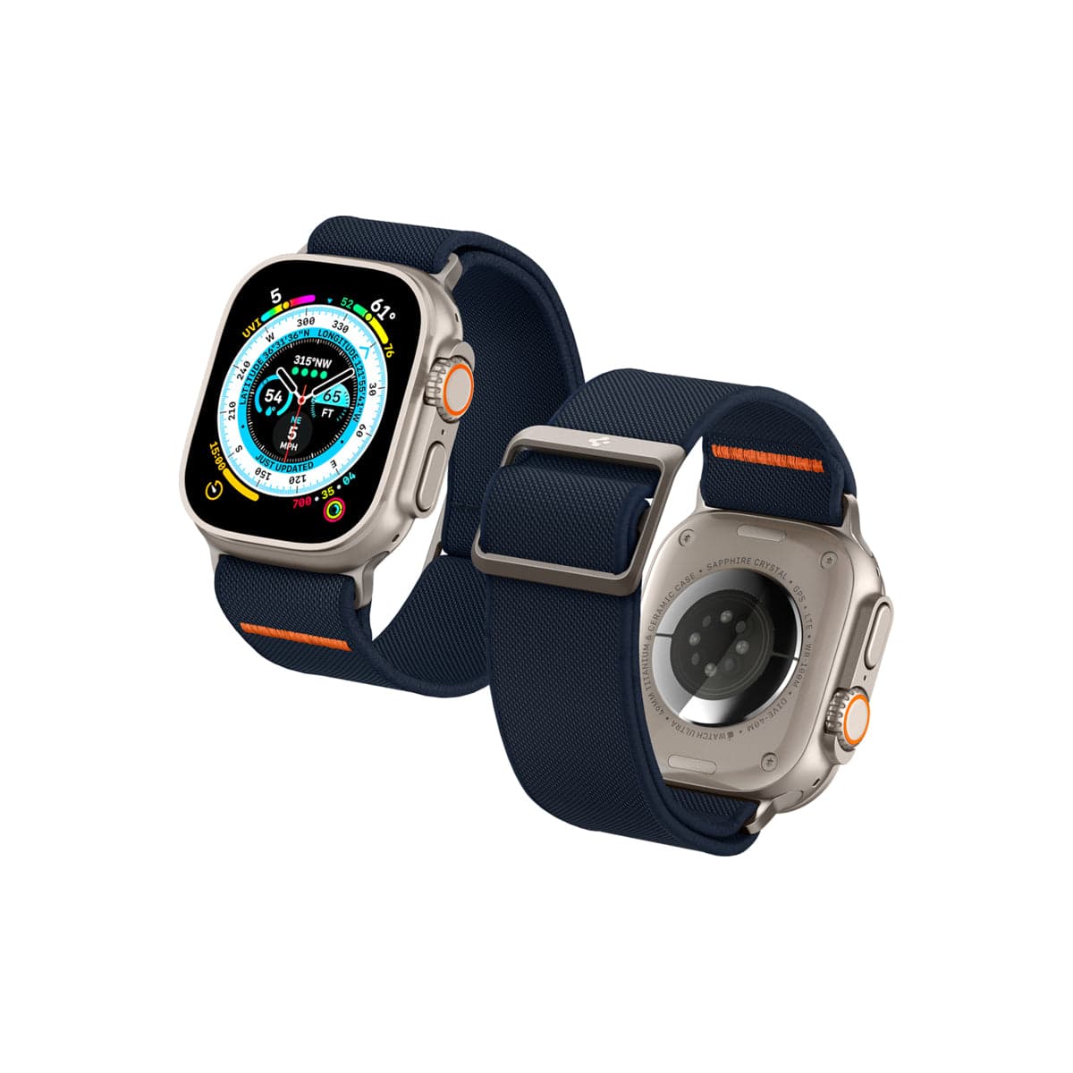 Řemínek pro Apple Watch 42/44/45/49mm Spigen Lite Fit Ultra - modrý - náhled 2