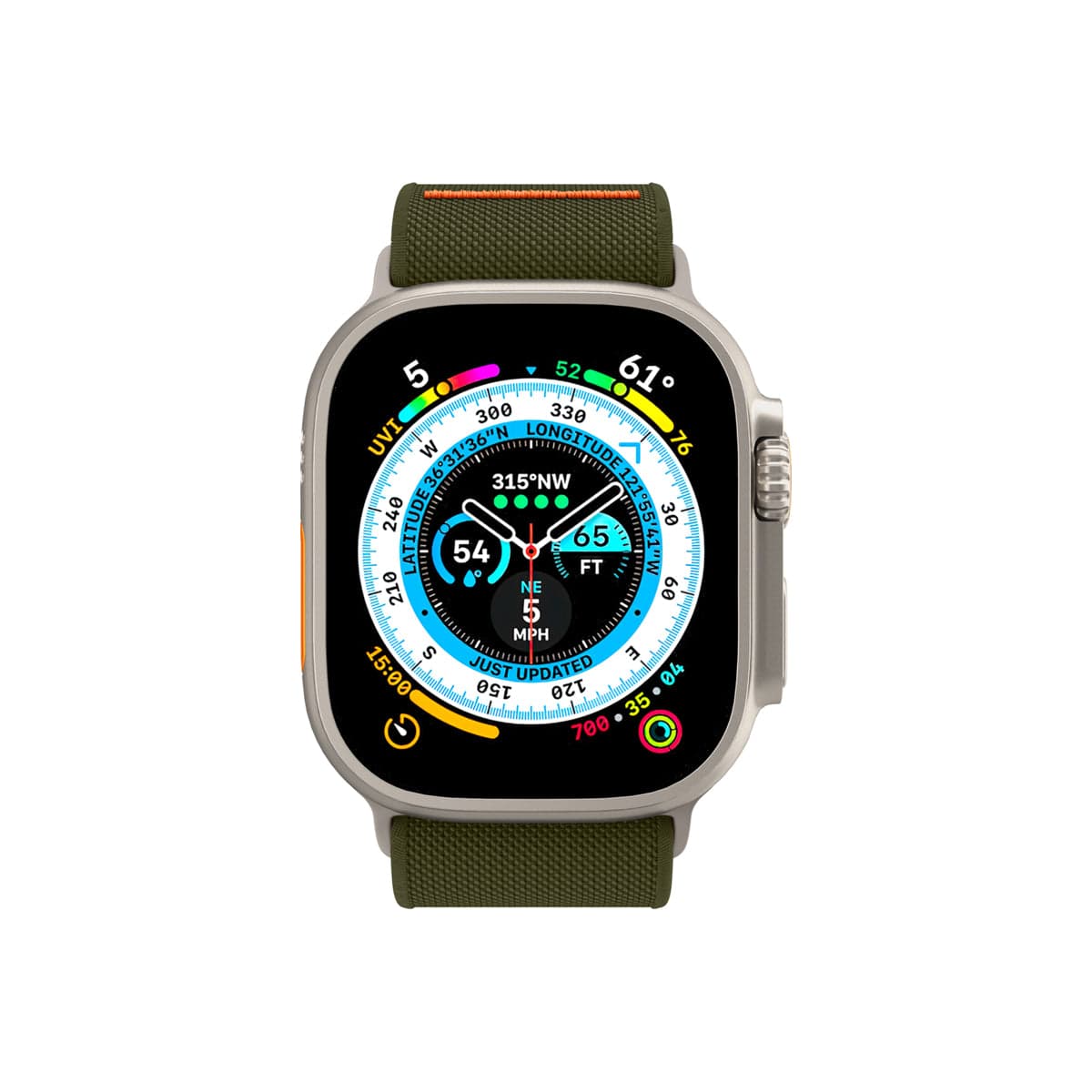 Řemínek pro Apple Watch 42/44/45/49mm Spigen Lite Fit Ultra - khaki - náhled 4
