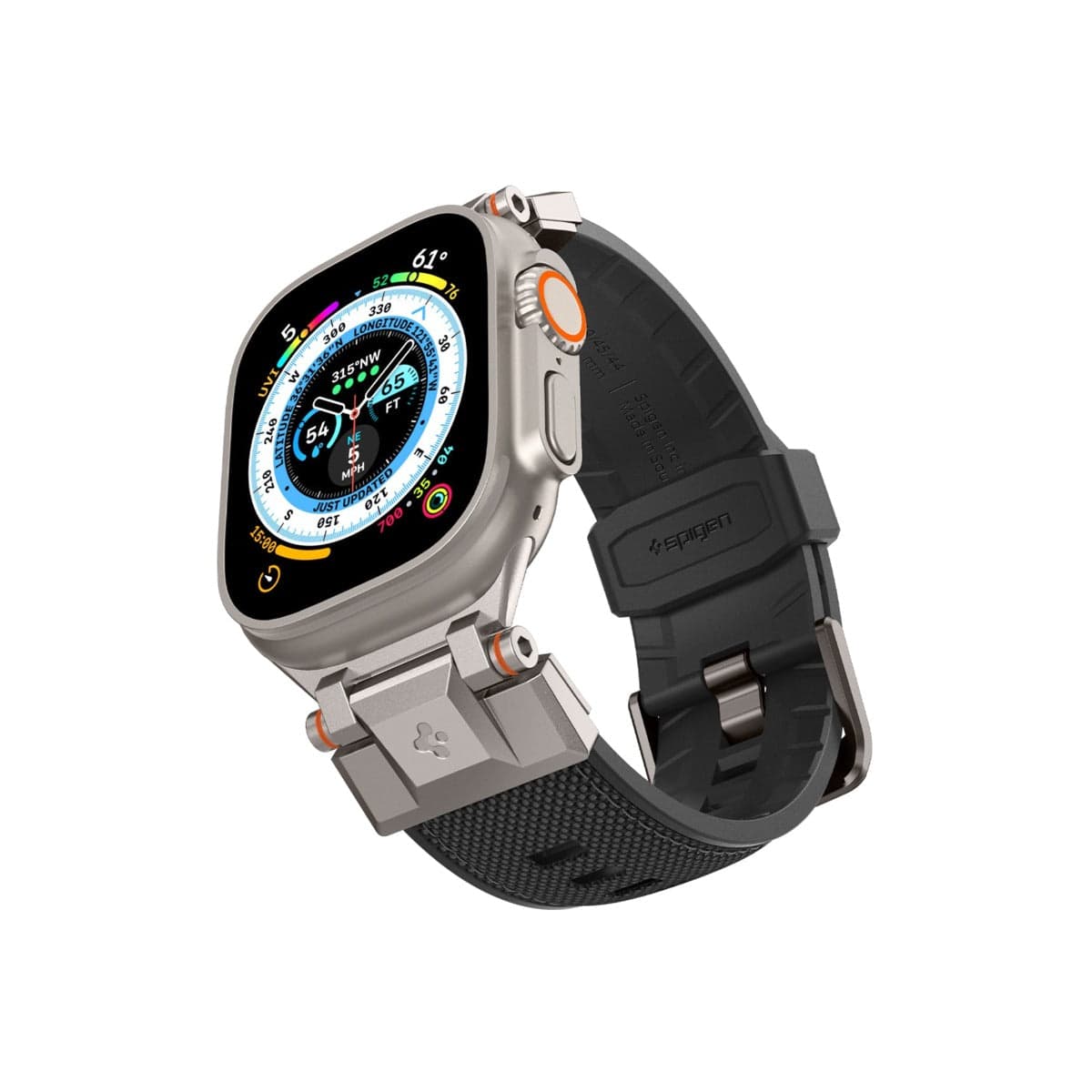 Řemínek pro Apple Watch 42/44/45/49 mm Spigen Dura Pro Armor Band - černý - náhled 4