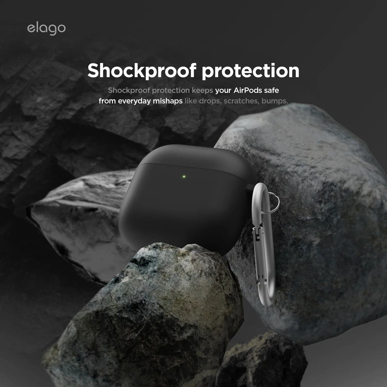 Závěsné pouzdro pro AirPods 4 Elago Hybrid Hang Case - šedé - náhled 4