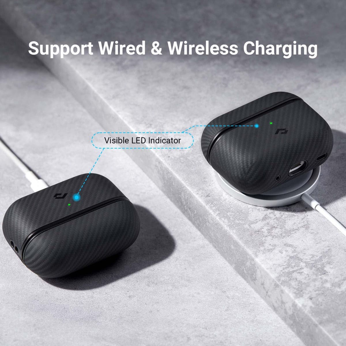 Kryt na AirPods Pro Pitaka MagEZ 2 - černý - náhled 2