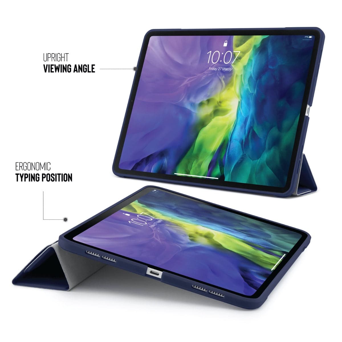 Pouzdro Pipetto Origami pro iPad Air 4 10.9" (2020) - námořnicky modré - náhled 2