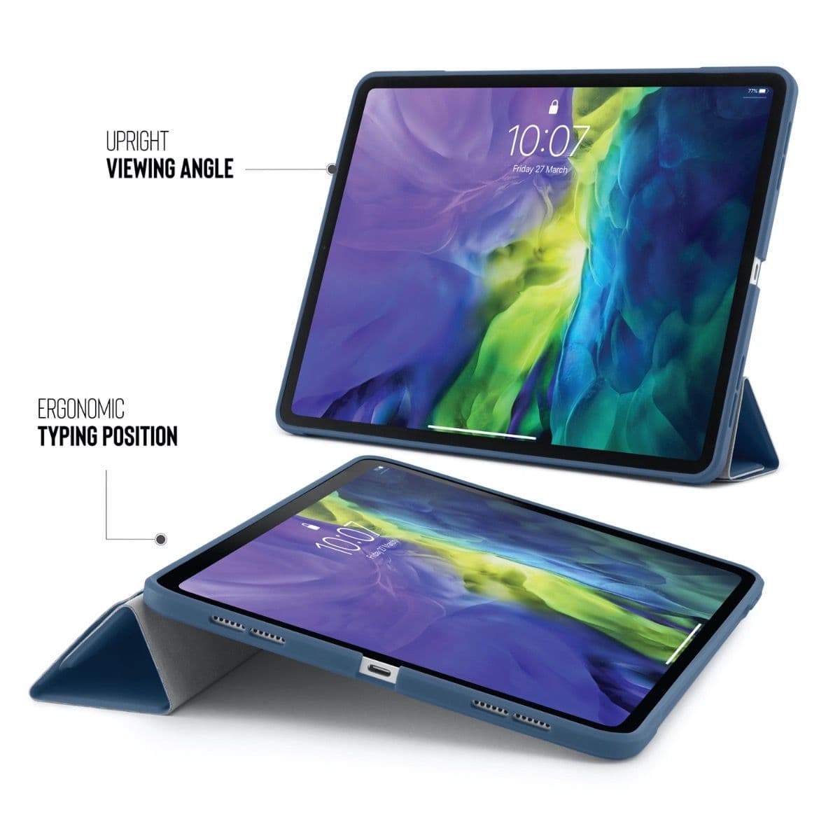 Pouzdro Pipetto Origami pro iPad Air 4 10.9" (2020) - světle modré - náhled 3