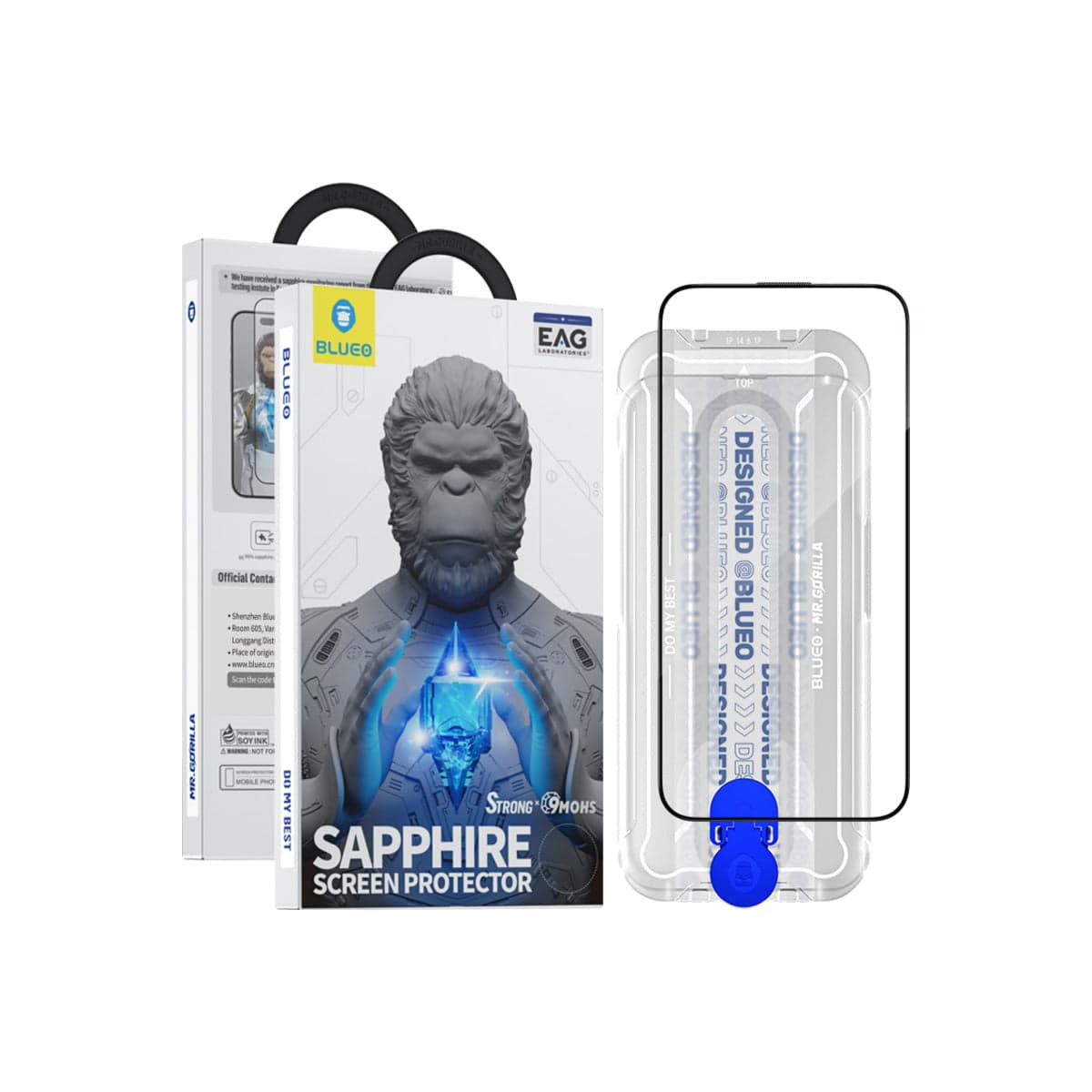 Safírové sklo pro iPhone 15 Pro Max Blueo - náhled 4