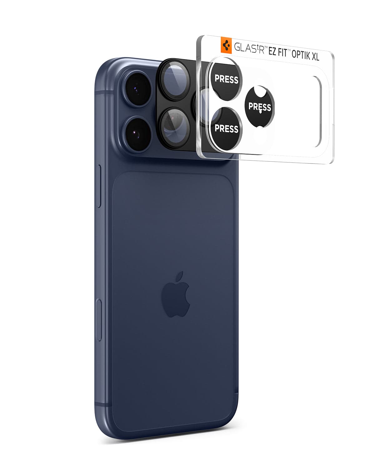 Sklo na fotoaparát pro iPhone 17 Pro Spigen Glass tR EZ Fit Optik Pro XL - černé