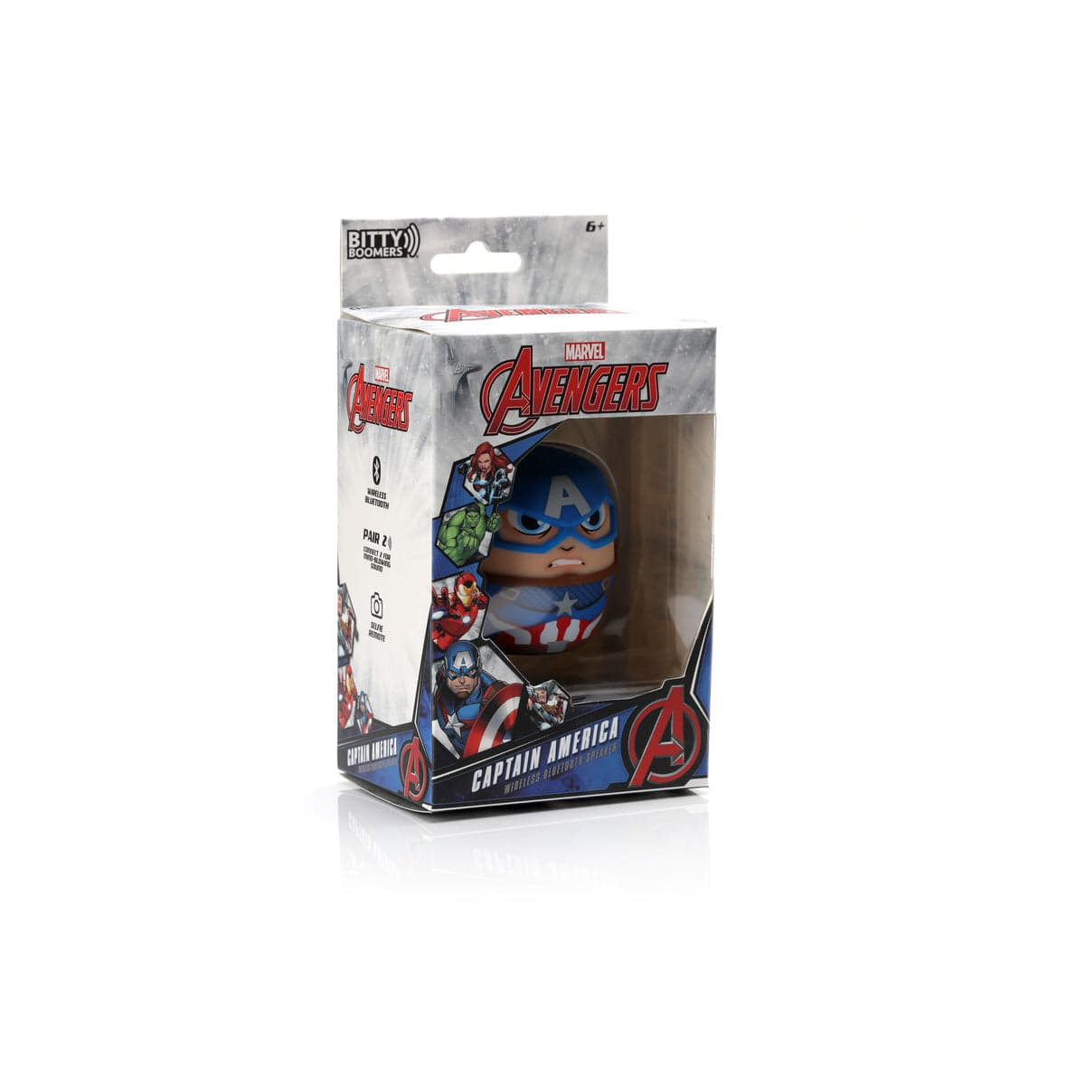 Bezdrátový reproduktor Marvel Captain America Bitty Boomers Bluetooth Speaker - náhled 5