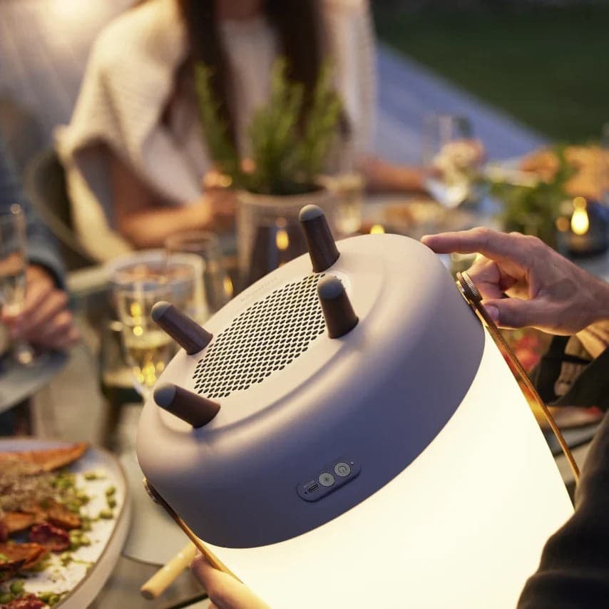 Designová lampa s reproduktorem Kooduu Lite-up Play - Sand - náhled 5