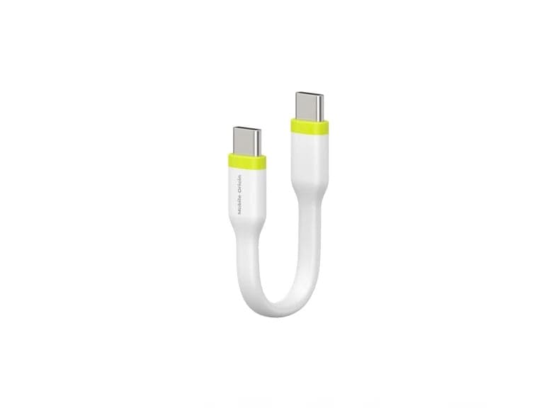 Kabel 60W Mobile Origin Compact USB-C / USB-C 10 cm - bílý