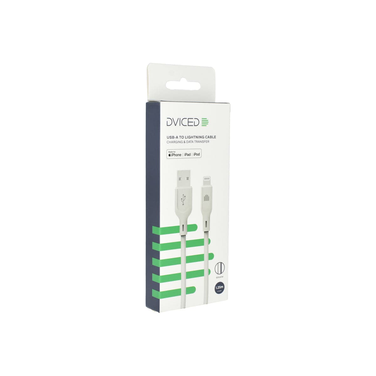 Kabel USB-A / Lightning Dviced 1,25 m – bílý - náhled 4