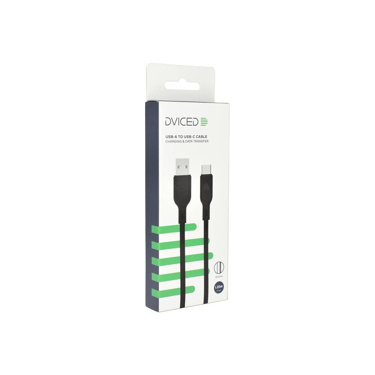 Kabel USB-A / USB-C Dviced 1,25 m – černý - náhled 5