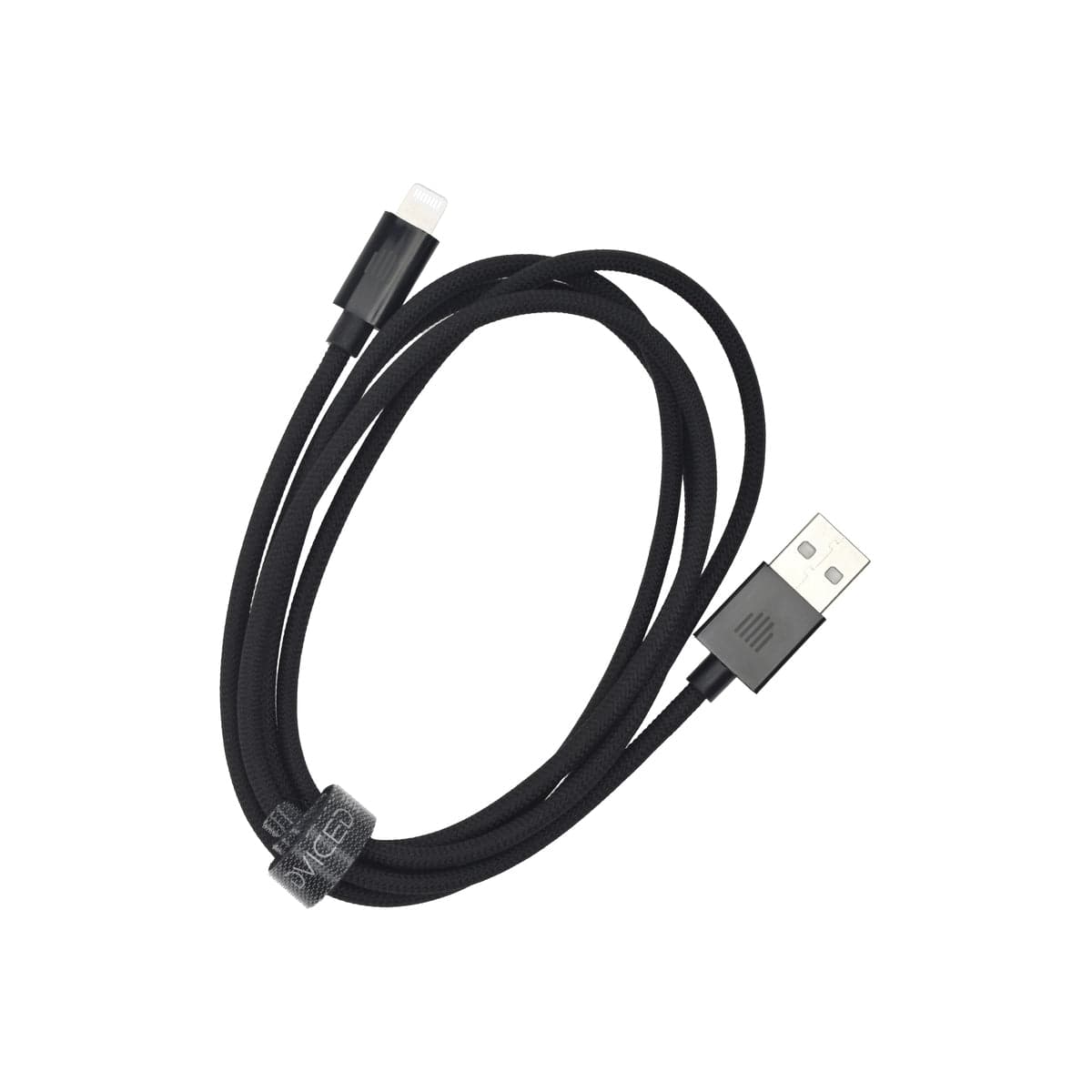 Pletený kabel USB-A / Lightning Dviced 1,25 m – černý - náhled 2
