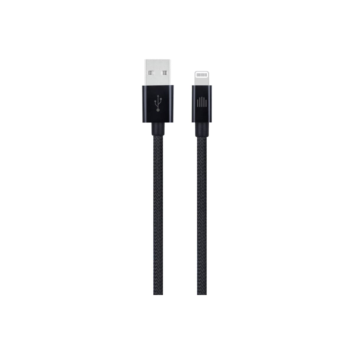 Pletený kabel USB-A / Lightning Dviced 1,25 m – černý