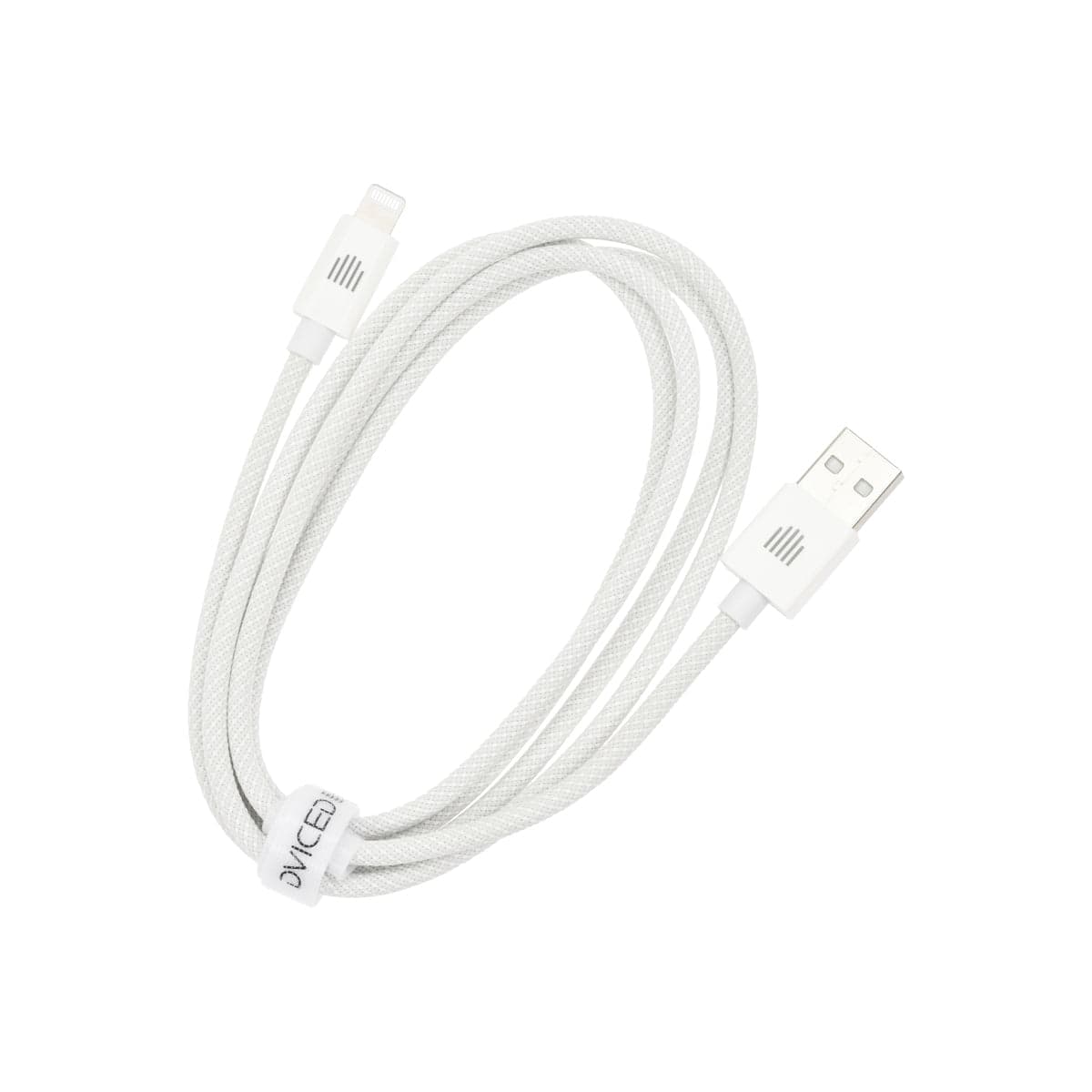Pletený kabel USB-A / Lightning Dviced 1,25 m – bílý - náhled 2
