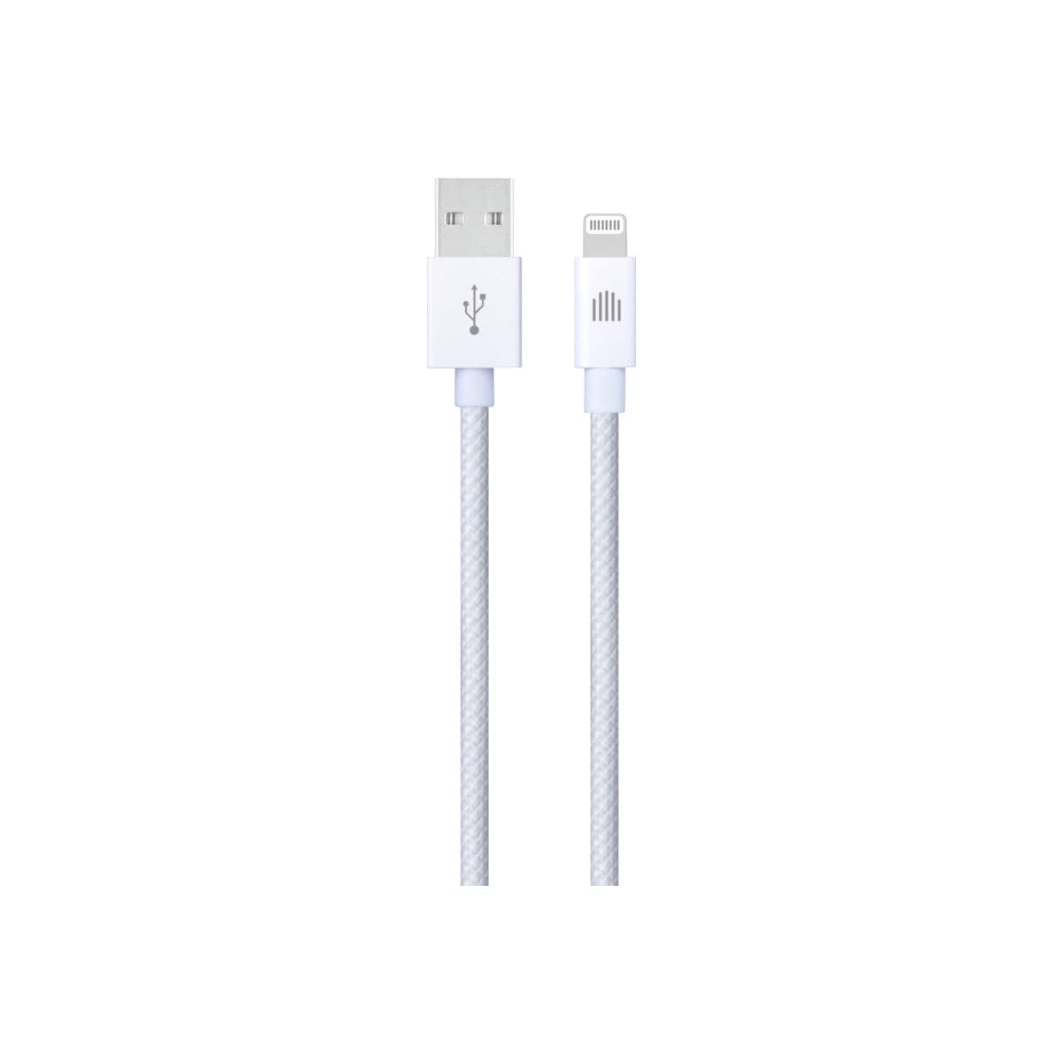 Pletený kabel USB-A / Lightning Dviced 1,25 m – bílý