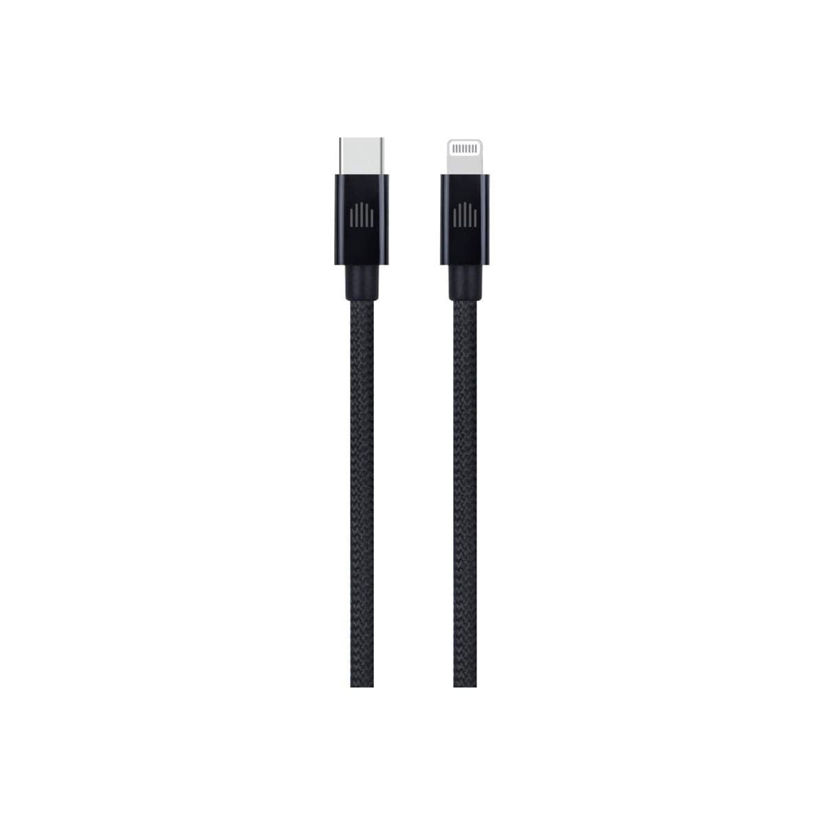 Pletený kabel USB-C / Lightning Dviced 0,25 m – černý - náhled 1