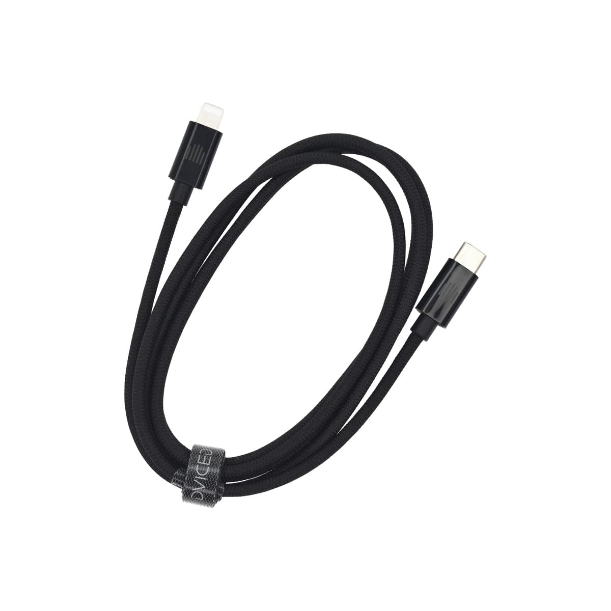Pletený kabel USB-C / Lightning Dviced 1,25 m – černý - náhled 2