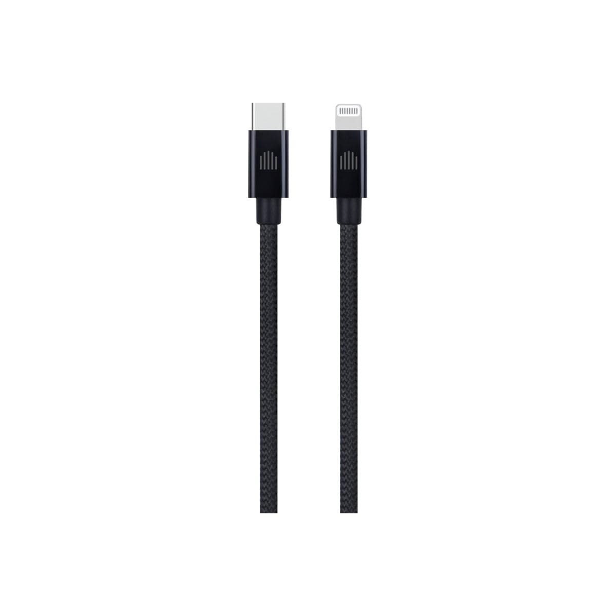 Pletený kabel USB-C / Lightning Dviced 1,25 m – černý