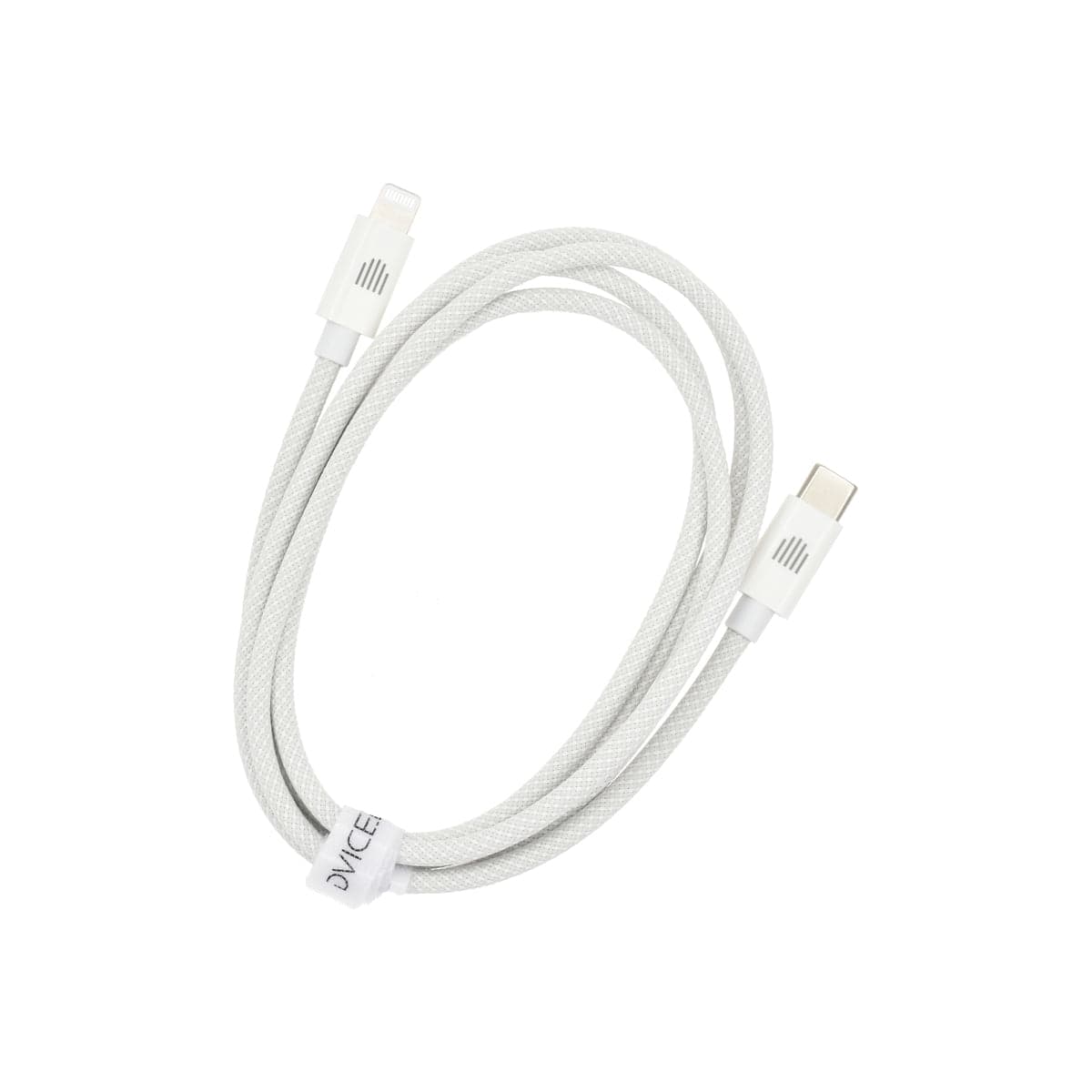 Pletený kabel USB-C / Lightning Dviced 1,25 m – bílý - náhled 2