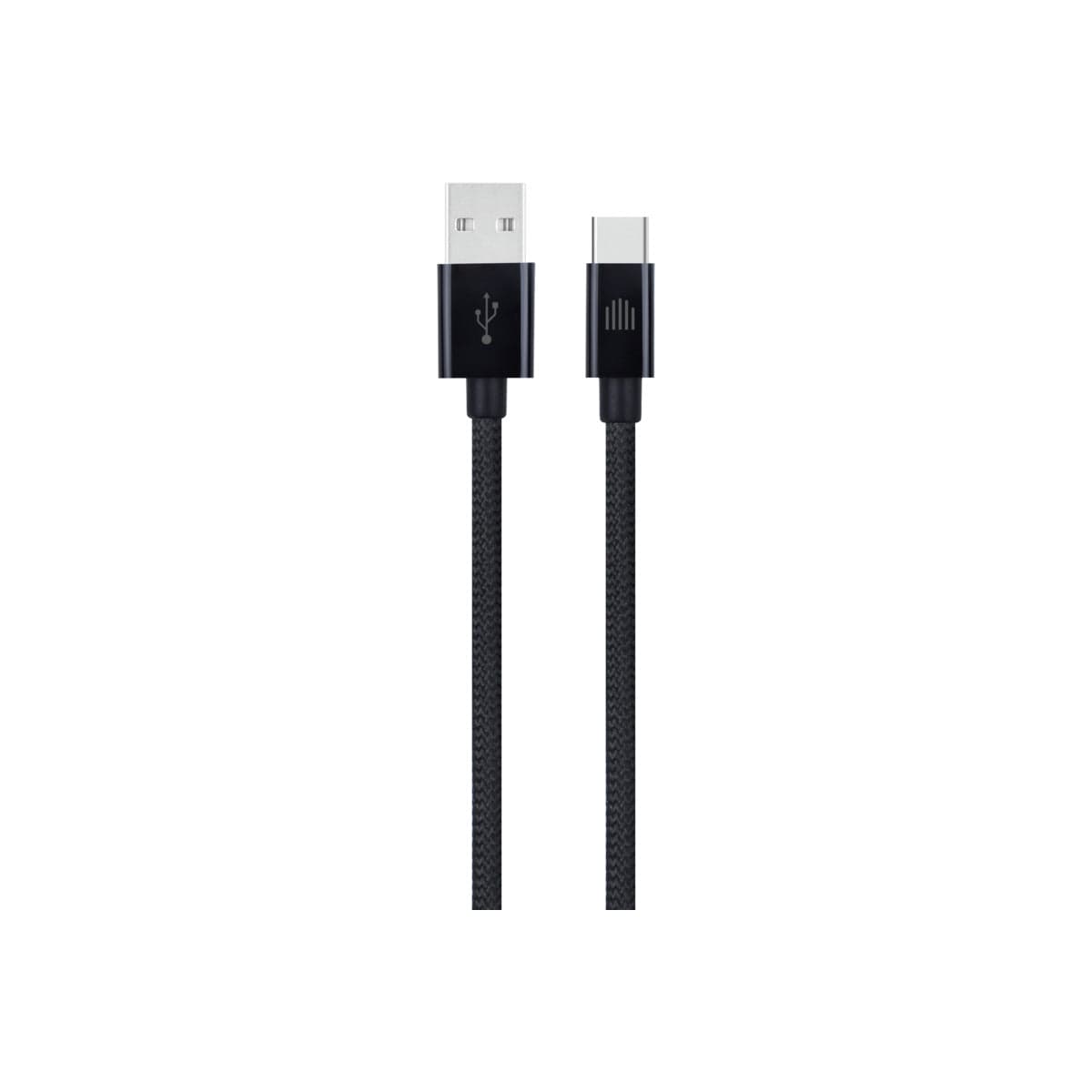Pletený kabel USB-A / USB-C Dviced 1,25 m – černý