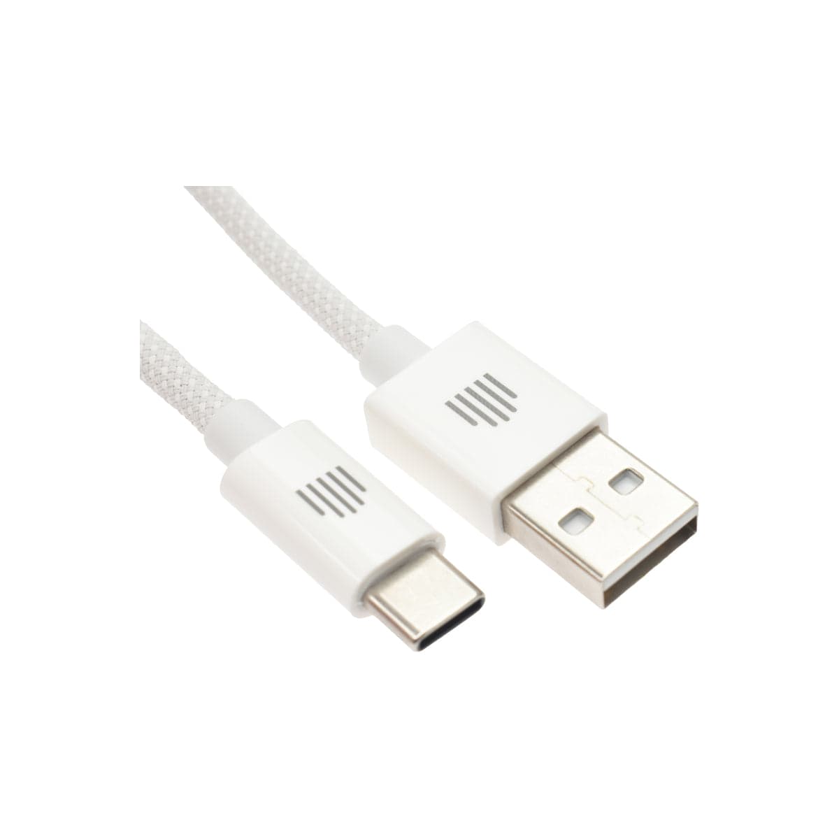 Pletený kabel USB-A / USB-C Dviced 1,25 m – bílý - náhled 3