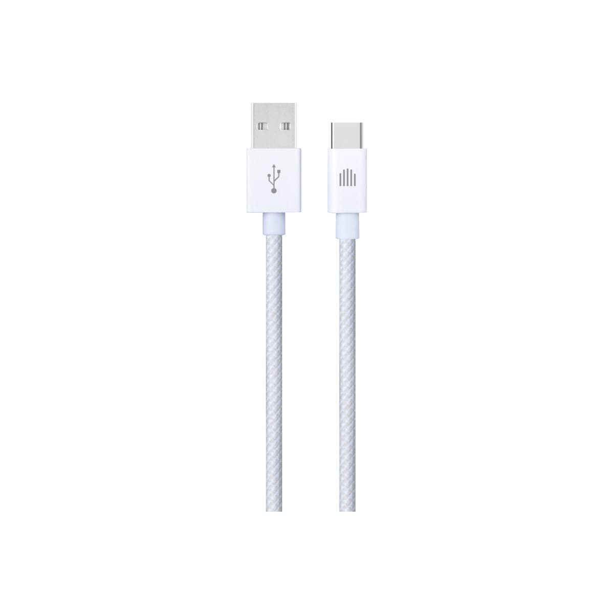Pletený kabel USB-A / USB-C Dviced 1,25 m – bílý