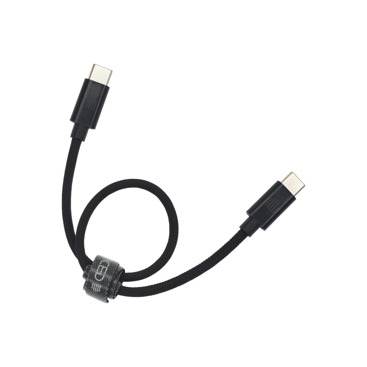 Pletený kabel USB-C / USB-C Dviced 0,25 m – černý - náhled 2