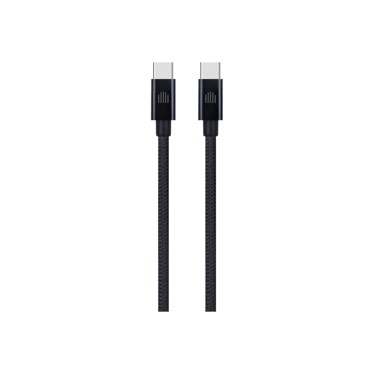 Pletený kabel USB-C / USB-C Dviced 0,25 m – černý - náhled 1