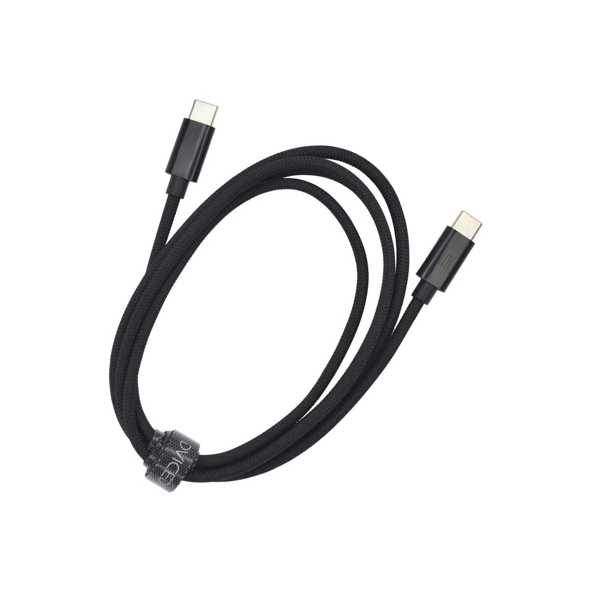 Pletený kabel USB-C / USB-C Dviced 1,25 m – černý - náhled 2