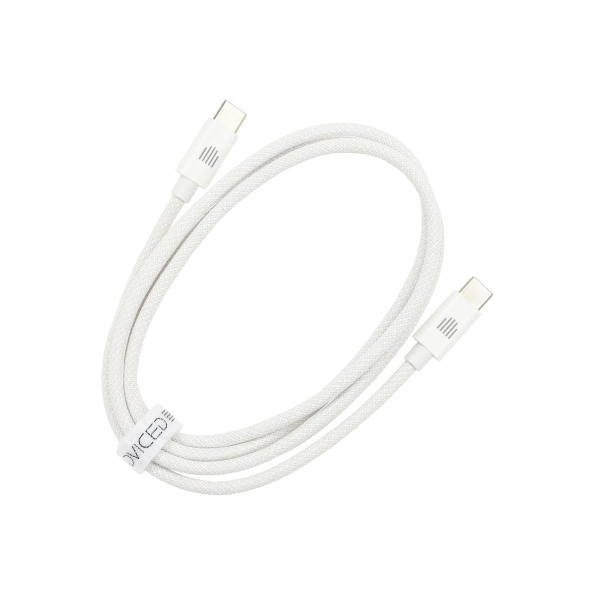 Pletený kabel USB-C / USB-C Dviced 1,25 m – bílý - náhled 2