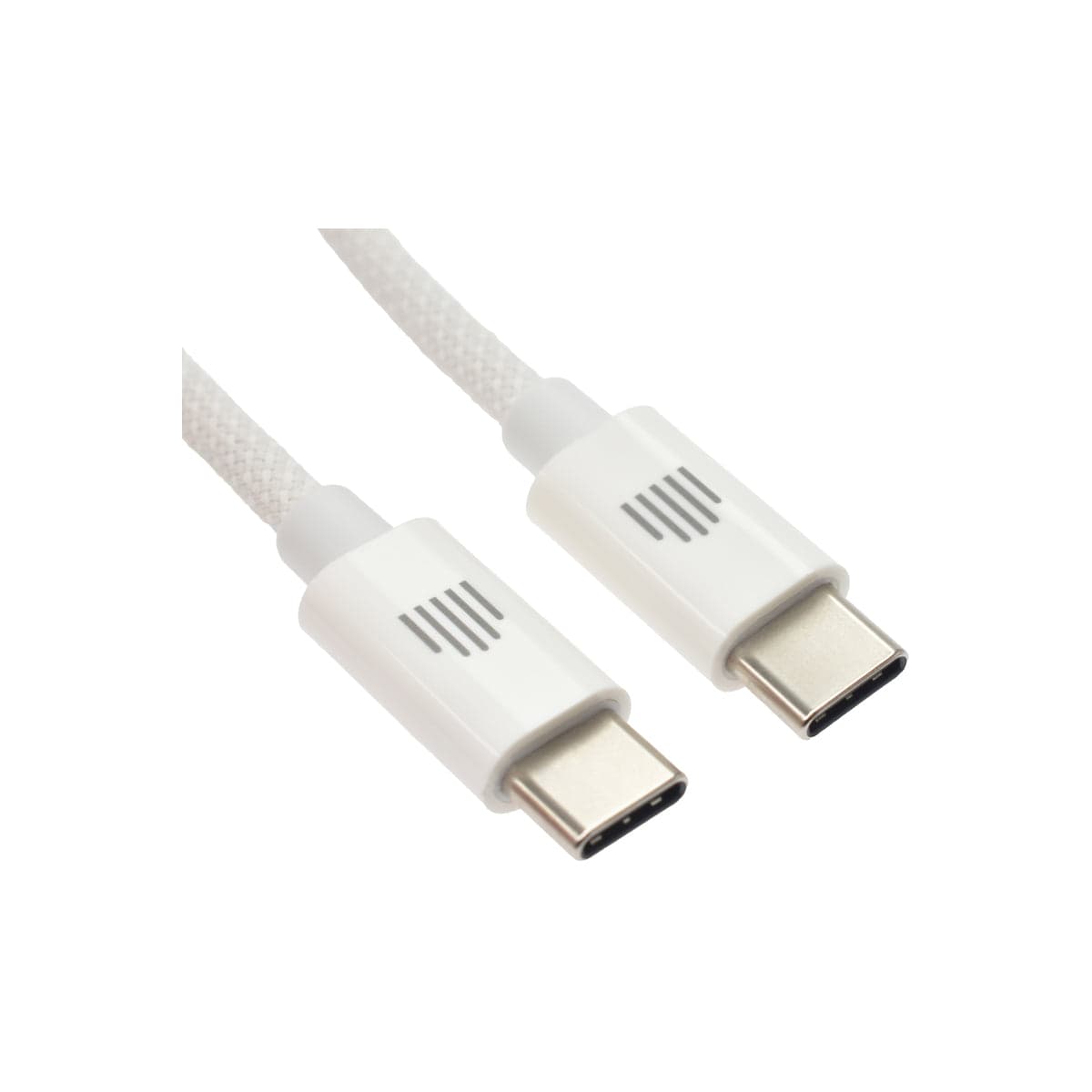 Pletený kabel USB-C / USB-C Dviced 1,25 m – bílý - náhled 3