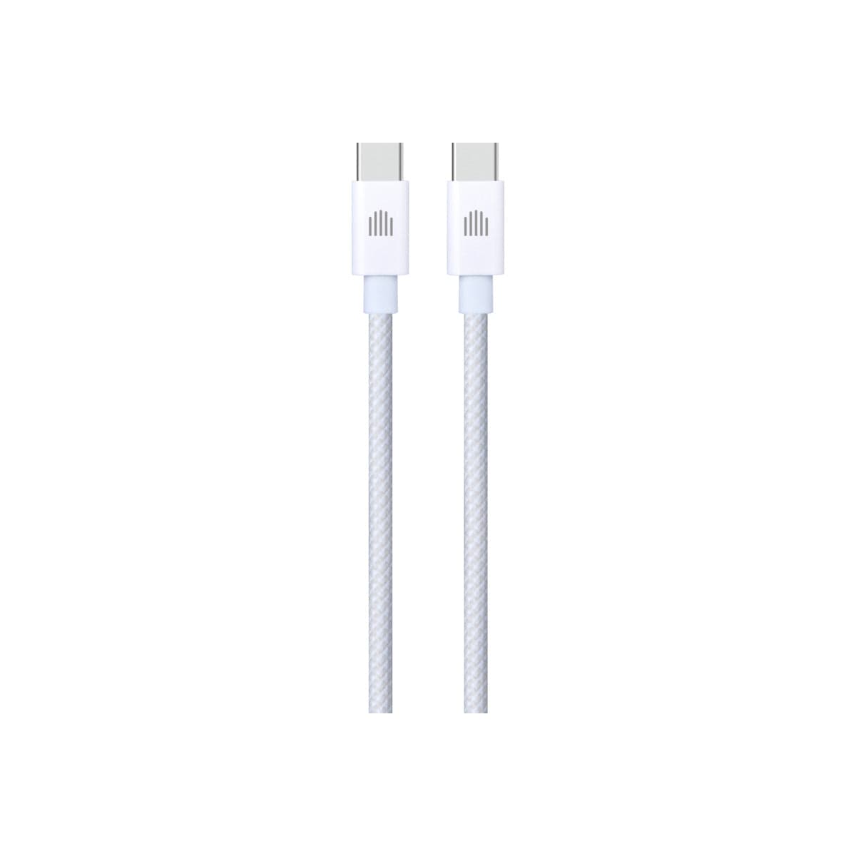 Pletený kabel USB-C / USB-C Dviced 1,25 m – bílý