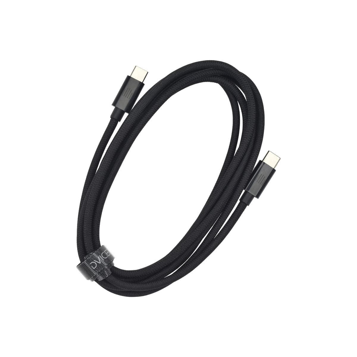 Pletený kabel USB-C / USB-C Dviced 2 m – černý - náhled 2