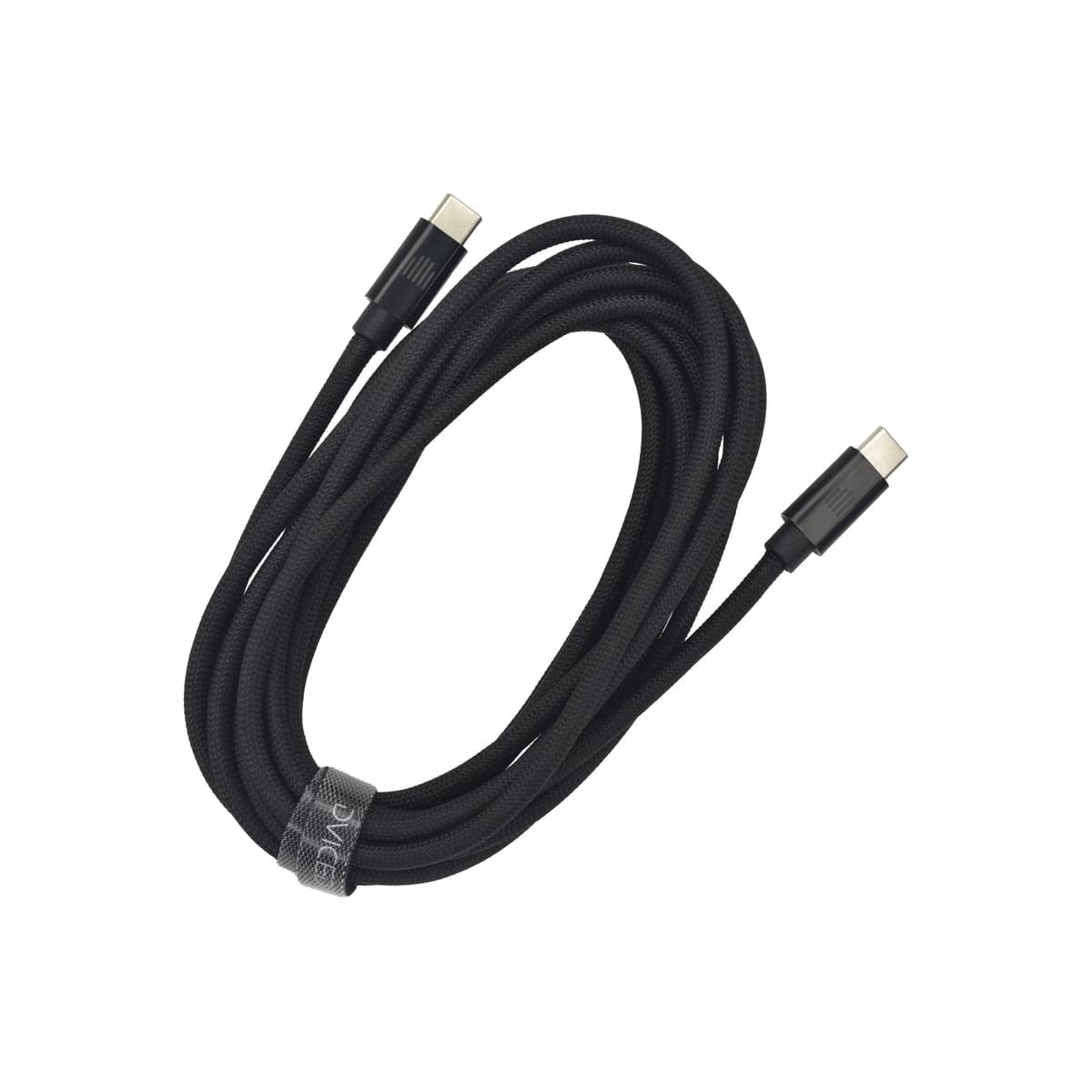 Pletený kabel USB-C / USB-C Dviced 3 m – černý - náhled 2