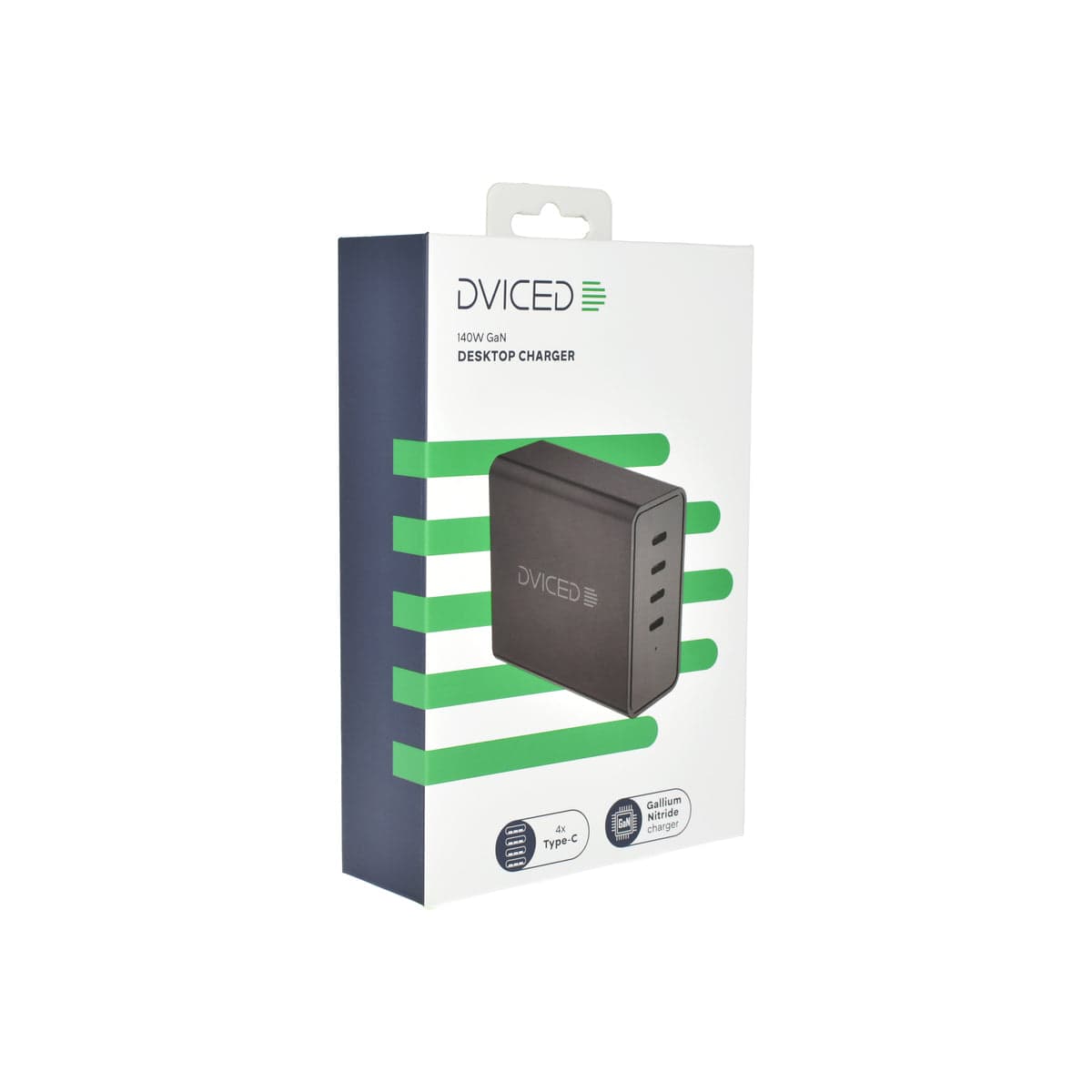 140W GaN stolní nabíječka Dviced 4× USB-C - černá - náhled 4