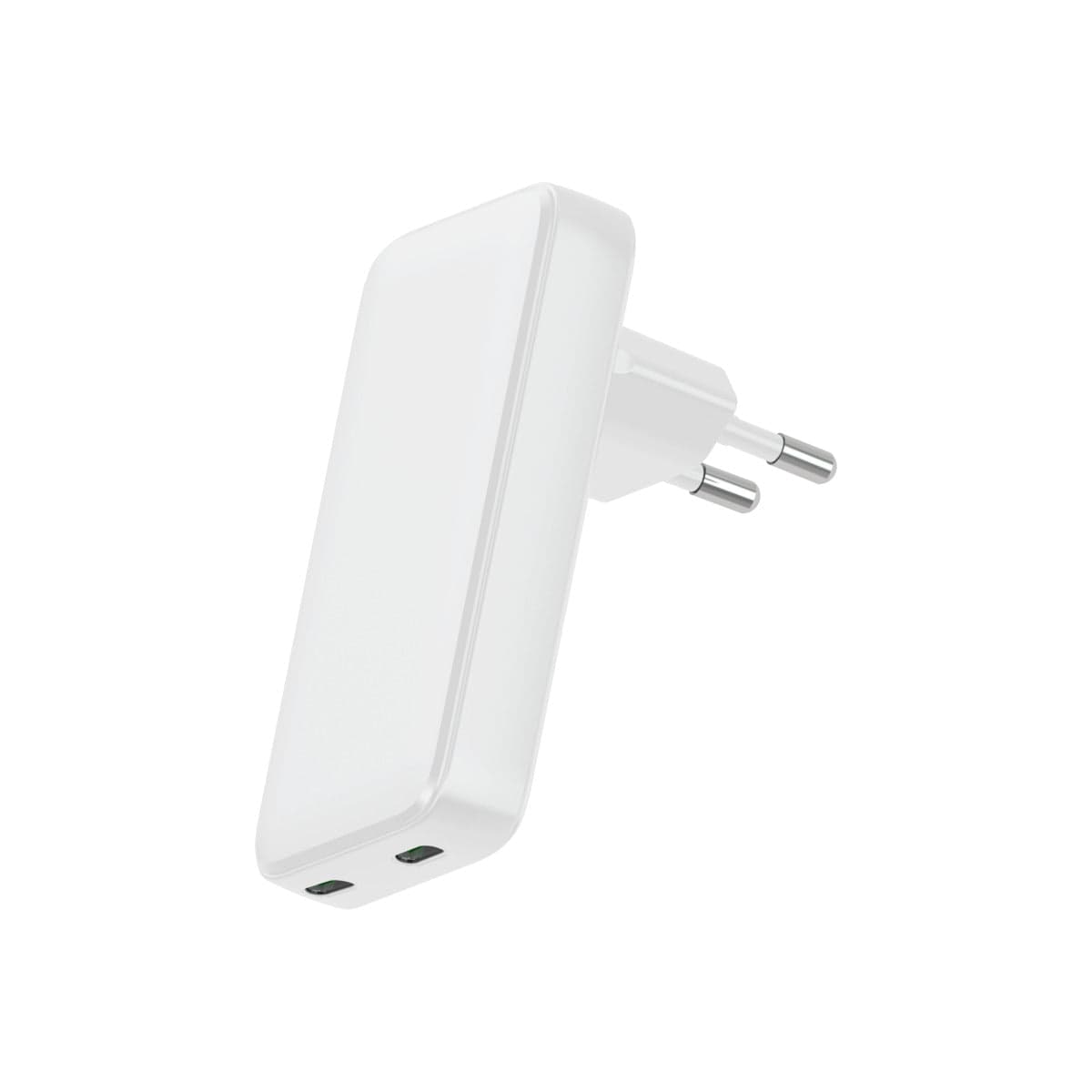 45W GaN tenká nabíječka Dviced 2× USB-C - bílá