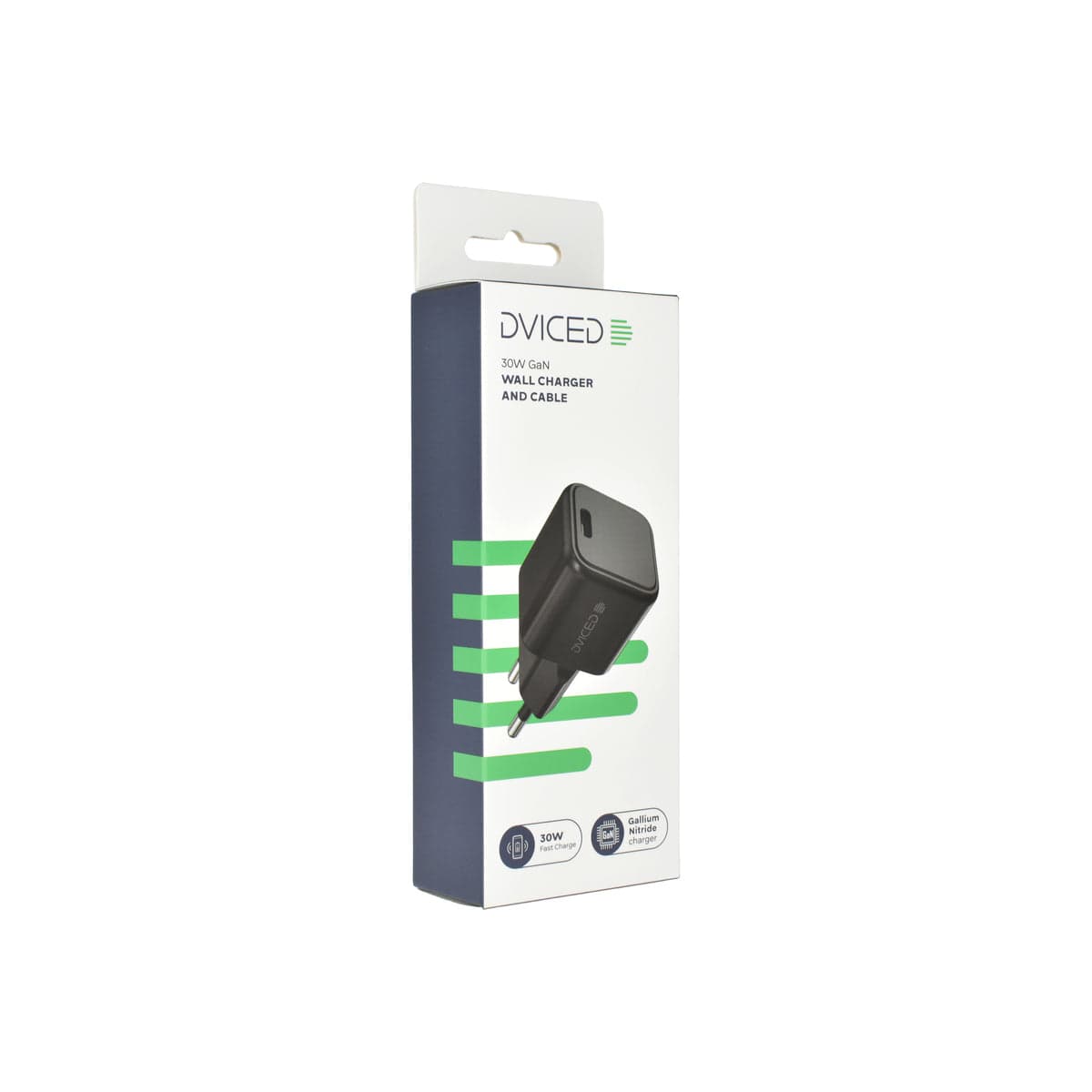Nabíječka 30W GaN Dviced USB-C s kabelem – černá - náhled 4
