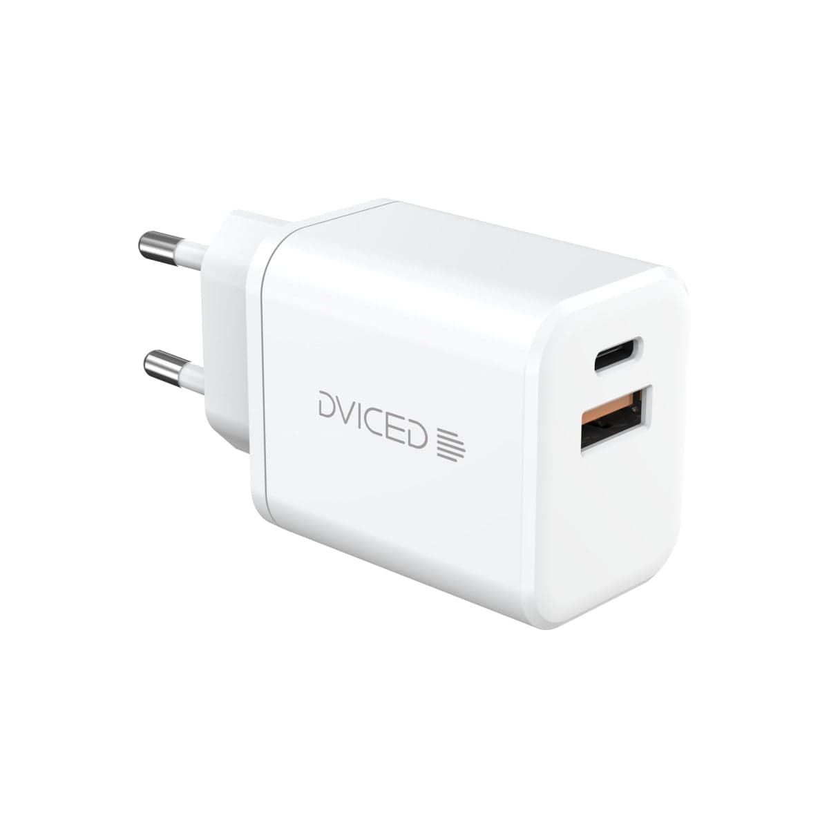 Nabíječka 35W GaN Dviced 1× USB-A, 1× USB-C s kabelem – bílá