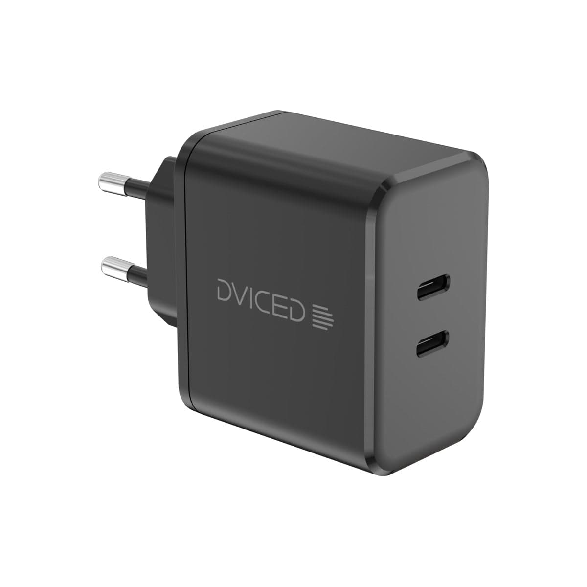 65W nabíječka GaN Dviced 2× USB-C – černá