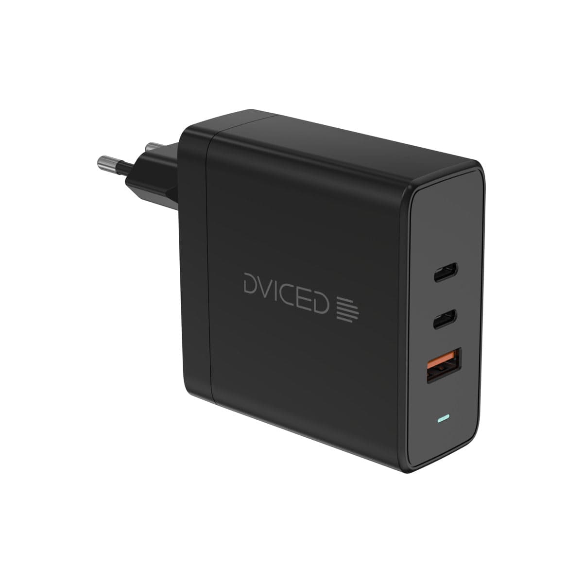 65W nabíječka GaN Dviced 1× USB-A, 2× USB-C – černá - náhled 1