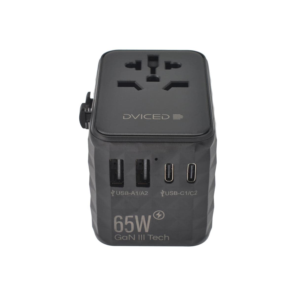 65W cestovní adaptér Dviced Universal – černý - náhled 2