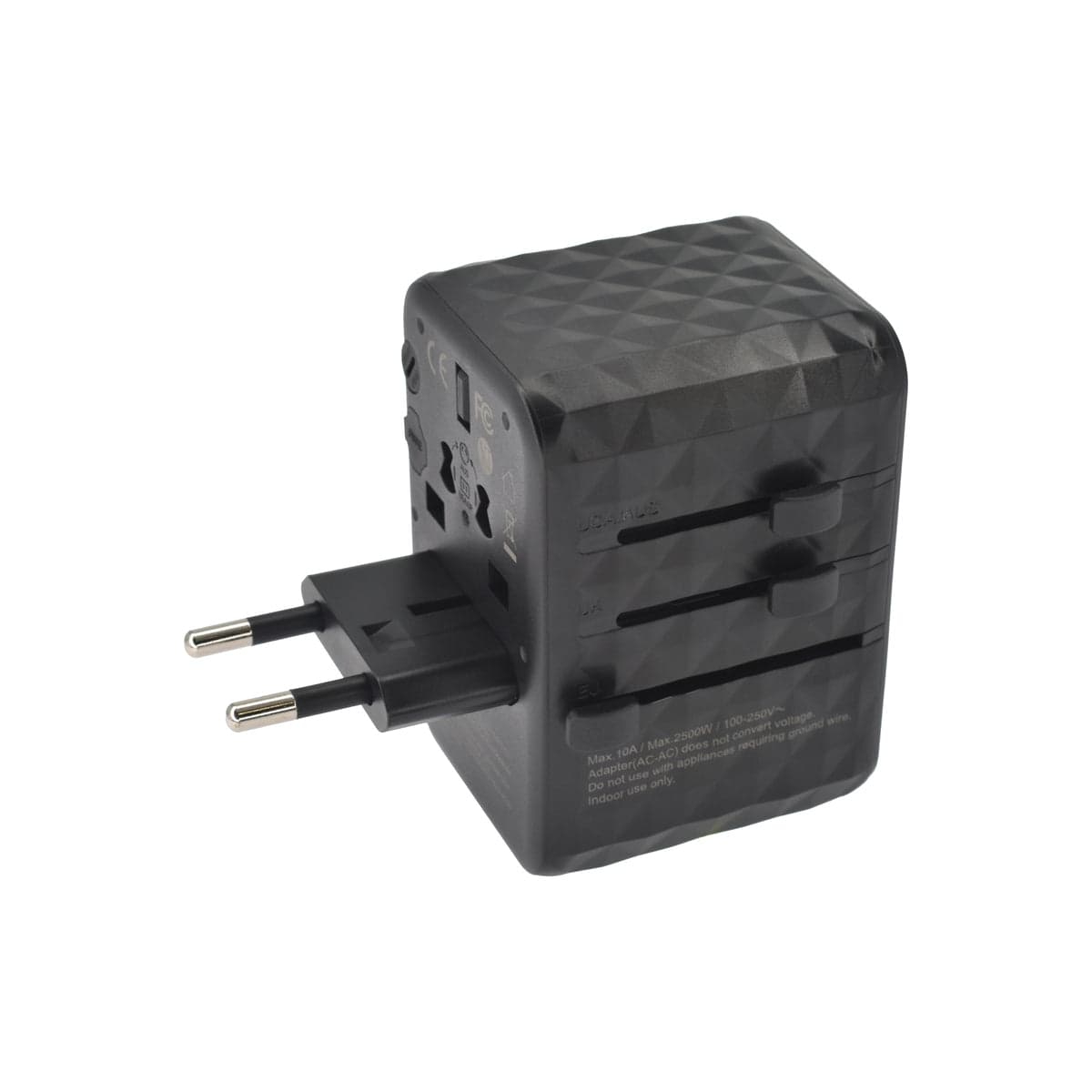 65W cestovní adaptér Dviced Universal – černý - náhled 5