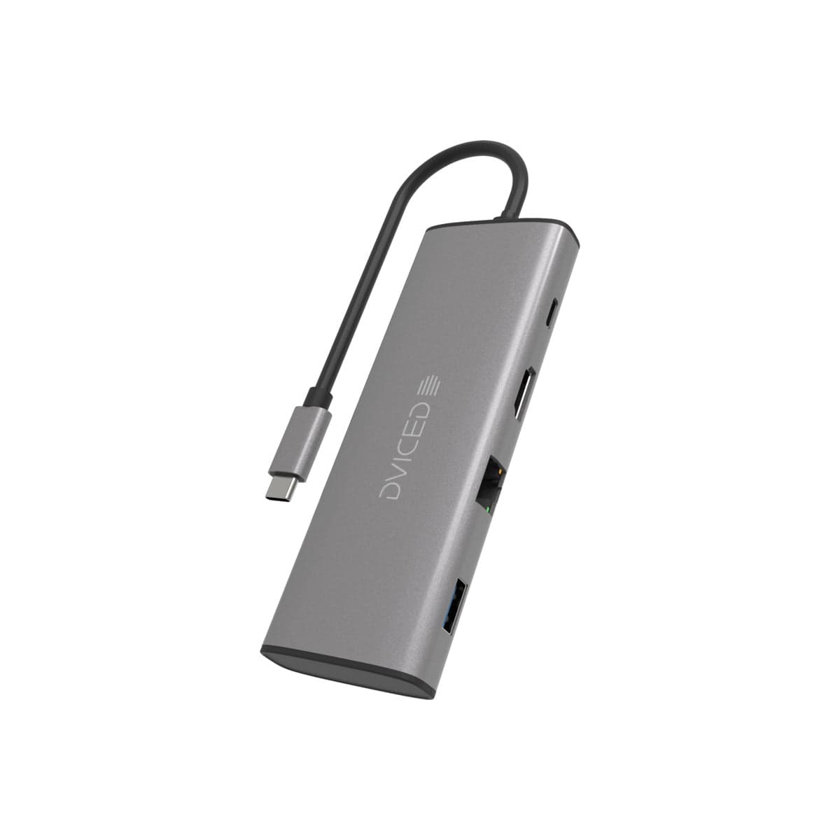 7v1 HUB USB-C Dviced - šedý