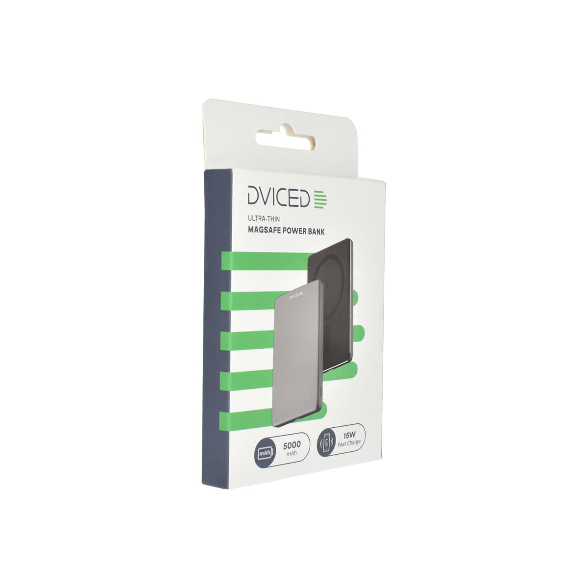 Ultratenká powerbanka Dviced 5 000 mAh – černo-šedá - náhled 5