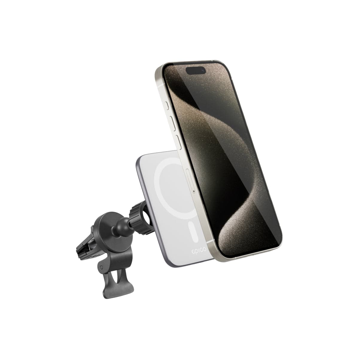 Ultra tenká bezdrátová autonabíječka Epico Qi2 Mag+ - stříbrná