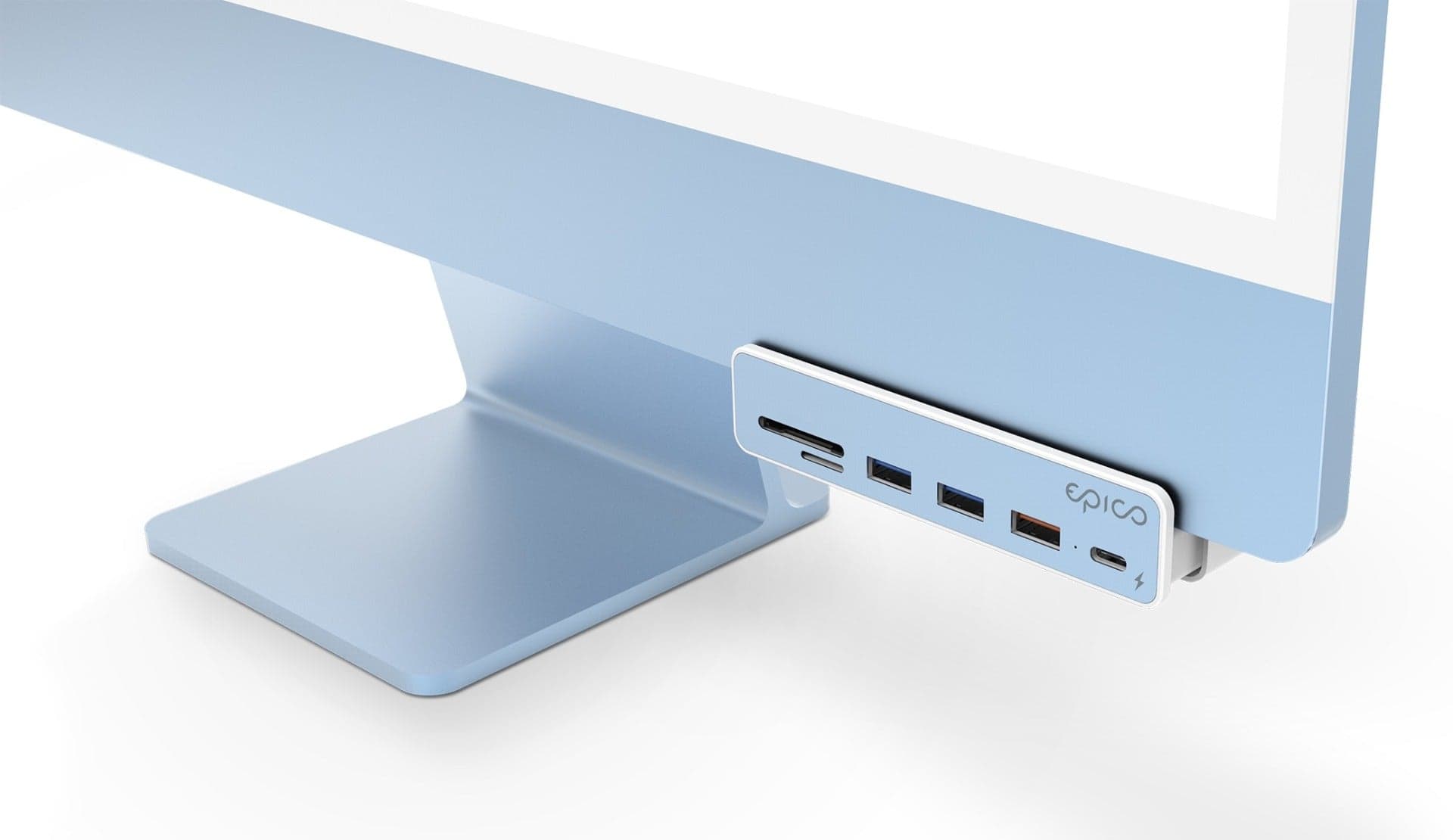 USB-C Hub 7v1 pro Apple iMac Epico - bílý - náhled 4