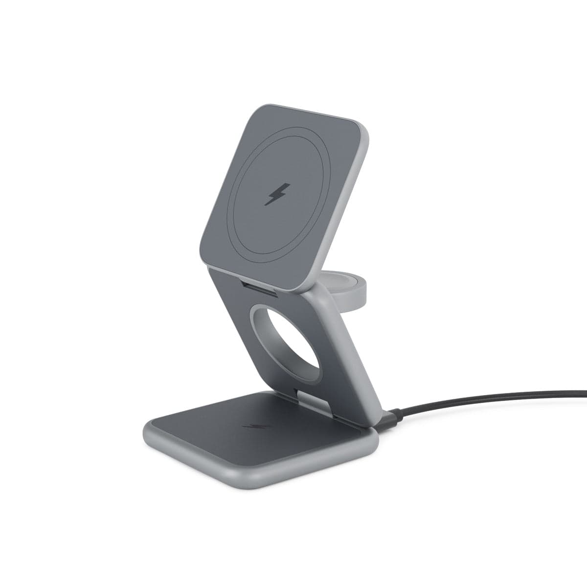 MagSafe skládací bezdrátový nabíjecí stojánek iSTYLE Mag+ - vesmírně šedý