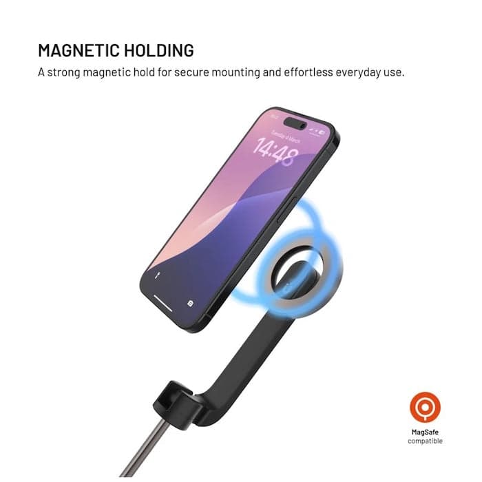 MagSafe selfie stick s tripodem FIXED MagSnap - černý - náhled 3