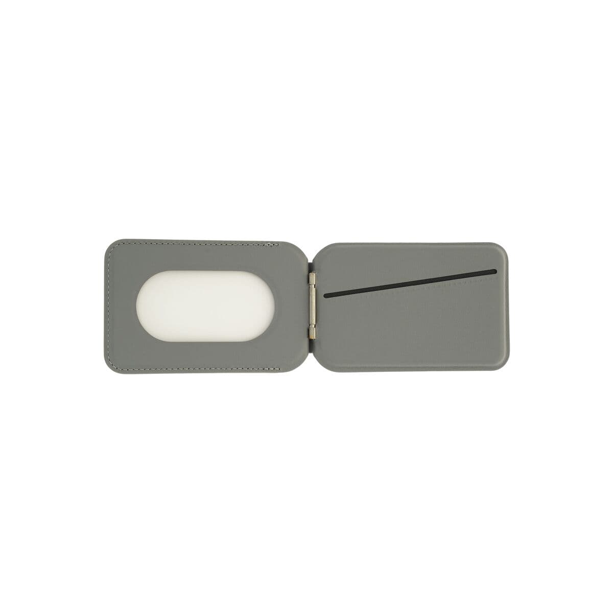 Skládací kožená MagSafe peněženka Dviced – šedá - náhled 2