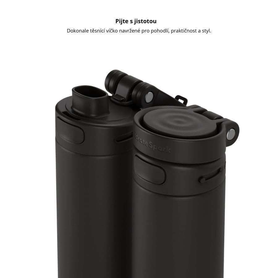 Chytrá lahev HidrateSpark PRO 2 621 ml - černá - náhled 5